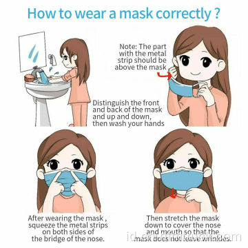 Masker sekali pakai dengan masker pengait telinga